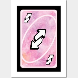 Uno Reverse Cute Pink Universe Posters and Art